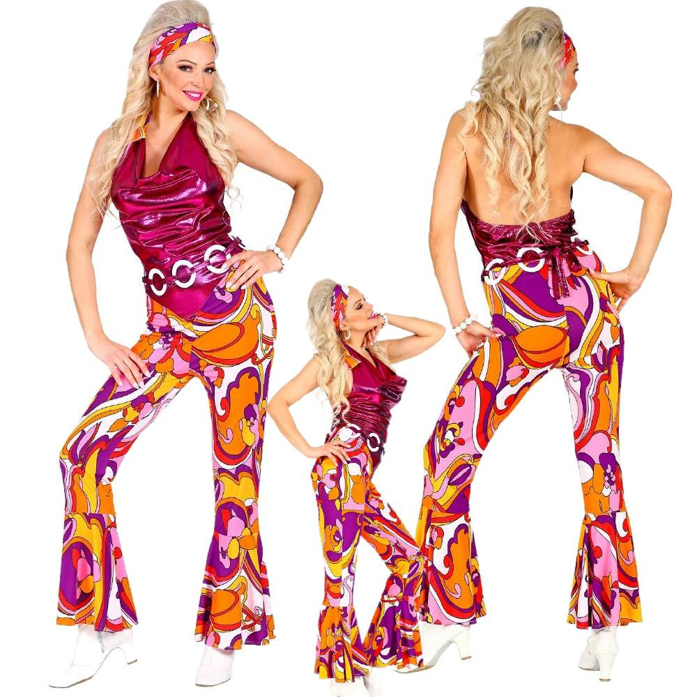 Vestito Donna Anni 70, Disco Style Fever Costume Carnevale PS
