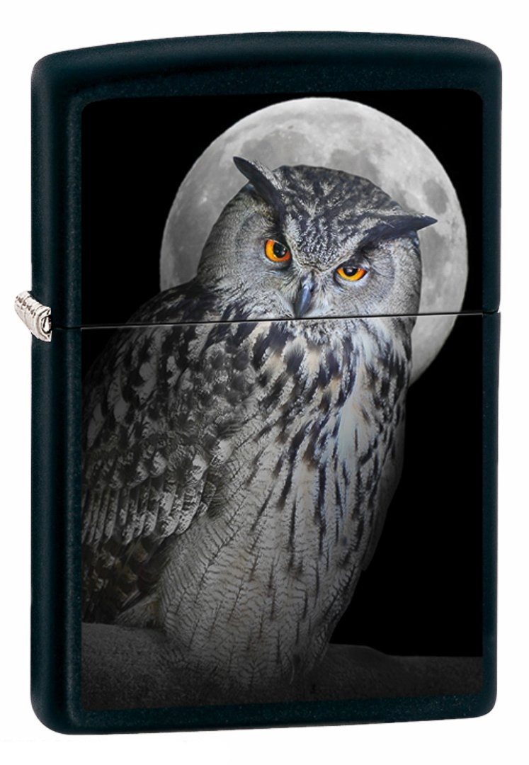 Accendino Zippo Gufo Con Luna PS 10638 Owl Moon pelusciamo store