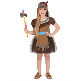 Costume Carnevale Indiana Travestimento per Bambine PS 13962