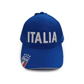 Cappello Italia FIGC Adulto Con Visiera Tricolore Cappellino Baseball Logo PS 32008