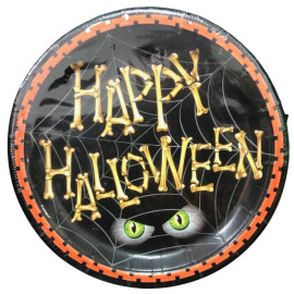 Piatti di Carta Halloween 22 CM - Confezione da 8 PS 14405