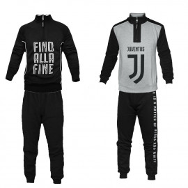 Pigiama Uomo Felpato Juventus Mezza Zip Abbigliamento JJ Pigiami Calcio PS 34665