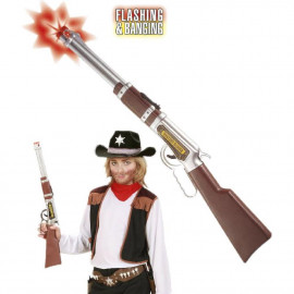 Accessorio Costume Carnevale cowboy fucile luci e suoni 63 cm. PS 19697