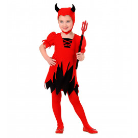 Costume Halloween Bambina Diavoletta Travestimento Carnevale PS 06094