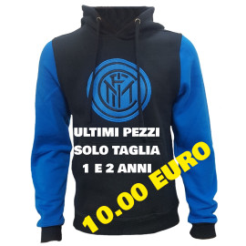 Felpa Inter Nera Con Cappuccio Abbigliamento FC Internazionale PS 27859