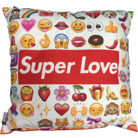 Cuscino Emoji Super Love Idea Regalo Per San-Valentino 35x35 Cm PS 21187