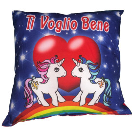 Cuscino Ti Voglio Bene Unicorni Idea Regalo San-Valentino 30X30 Cm PS 21200