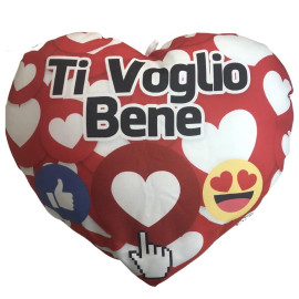 Cuscino Cuore Ti Voglio Bene Emoji Cuori San-Valentino 35X30 Cm PS 21245