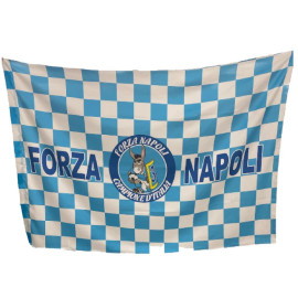 Bandiera Forza Napoli Scacchi Bianco Azzurri 150X100 PS 30841