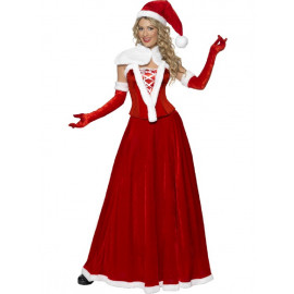 Costume travestimento Donna Babbo Natale vestito Santa Claus smiffys PS 09937