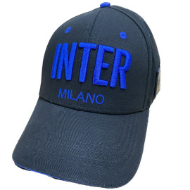 Cappellino Baseball Inter Nero Con Ricamo in Rilievo FC Internazionale 37161