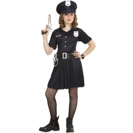 Costume Carnevale Bambina Poliziotta Travestimento Police PS 35701