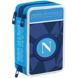 SSC Napoli Astuccio Scuola Completo 3 Cerniere PS 00059 Scuola Calcio