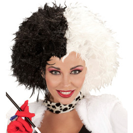 Parrucca Donna Carnevale Halloween Demonia PS 00068 Crudelia