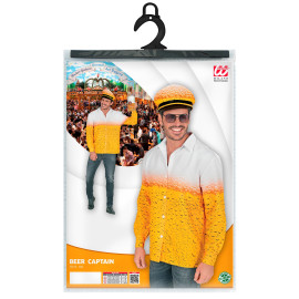 Costume Carnevale Camicia + Cappello Uomo Della Birra PS 35174