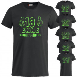 T-Shirt Compleanno 18 20 30 40 50 60 Enne Doc Personalizzata PS 27431-A007