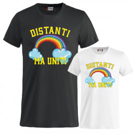 T-Shirt Distanti Ma Uniti Uomo Bambino Magliette Simpatiche PS 27431-A014