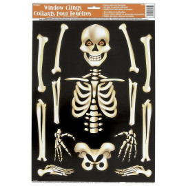 Decorazione casa Halloween vetrofanie scheletro *01081