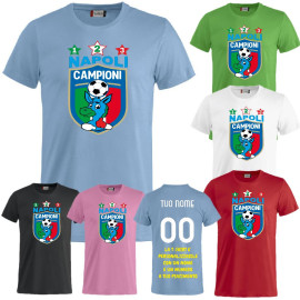 T-shirt Napoli Campione D'Italia Ciuccio 3 Scudetti Maglietta Scudetto PS 27431-NAP-8