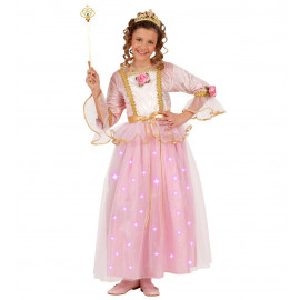 Costume Carnevale Luminoso Bimba Principessa Rosa PS 22842