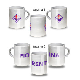 Set 2 Tazzine Caffe ACF FIORENTINA Tazzina PS 07181
