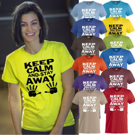T-Shirt Keep Kalm And Stay Away Uomo Bambino Magliette Simpatiche PS 27431-A013