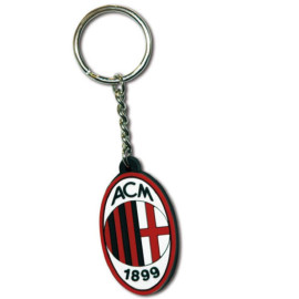 Portachiavi in gomma morbida con logo ufficiale Milan in rilievo PS 41085