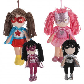 Peluche Doll Super Girls 32 cm Peluches Pupazzo Colori Assortiti PS 40293