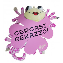 Peluche Gequeen rosa con cartello Cercasi gekazzo PS 04037
