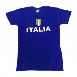 T-Shirt Italia Maglietta Maniche Corte Azzurri Nazionale Italiana *08535