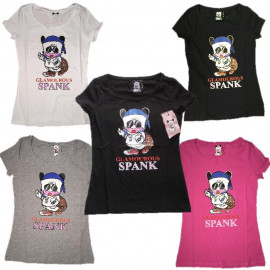 T-Shirt Donna Hello Spank Glamour Maglietta maniche corte cartoon PS 11249