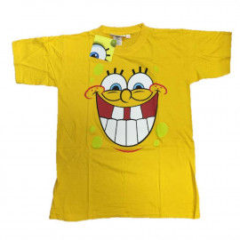 T-shirt Ragazzo Spongebob Squarepants Smile Maglietta Bambino *11768