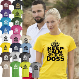 T-Shirt Keep Calm Sta Su De Doss Uomo Bambino Magliette Simpatiche PS 27431-A010