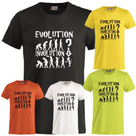 T-Shirt Evolution Involution Magliette Simpatice Bambino Uomo PS 27431-Evolution