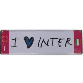 Targa I Love Inter  Con Ventose Gadget Tifosi Neroazzurri PS 12720