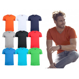 T-shirt Unisex Con Scollo a V Manica Corta Personalizzabile Clique PS 36904