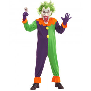 Costume Clown Evil Joker Travestimento Halloween Horror PS 25853 Pelusciamo Store Marchirolo