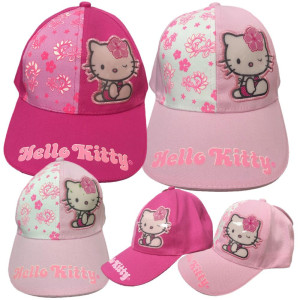 Cappellino Bimba Hello Kitty Fiori Cappello Baseball Con Visiera PS 08264