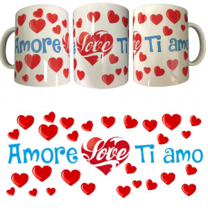 Tazza Ceramica Amore Ti Amo Idea Regalo San Valentino PS 09370-1004