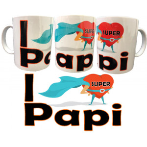 Tazza I Love Super Papa' Tazze In Ceramica Festa Del Papa' PS 09370-75 Pelusciamo Store Marchirolo