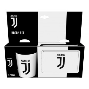 Set Gift Porta Pranzo + Tazza in Plastica - JUVSET2  Accessorio Ufficiali Juve PS 18711