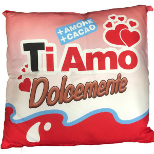 Cuscino Ti Amo Dolcemente + Amore + Cacao San Valentino 45 Cm PS 21178 pelusciamo store Marchirolo