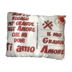 Cuscino X Il Mio Grande Amore Ti Amo 40x30 cm PS 21302 Pelusciamo Store Marchirolo (VA) TEL 377 4805500