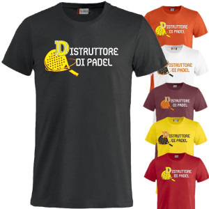 T-shirt Simpatiche Distruttore di Padel Con Nome PS 27431-A079