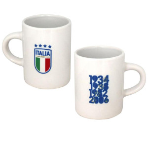 Mini Mug Set 2 Tazzine Caffe' FIGC Calcio Prodotto Ufficiale PS 37752