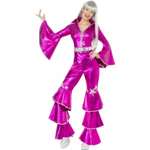 Costume Carnevale Donna Discoteca Fever anni 70 smiffys *15111