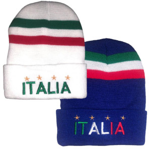 Cappello Italia Berretti Invernali Scritta Ricamata Taglia Unica da Adulto PS 40835 Pelusciamo Store Marchirolo
