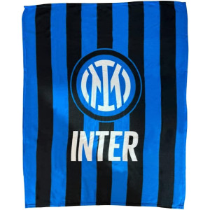 F.C. Inter | Coperta Plaid In Pile | 120x150 | Nero/Azzurro | Prodotto Ufficiale PS 01387