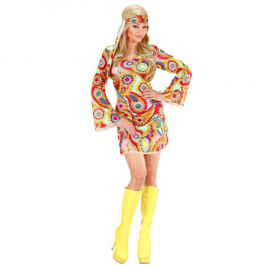 Costume Carnevale Hippie Girl Vestito Donna Anni 60 PS 35463 Pelusciamo store Marchirolo