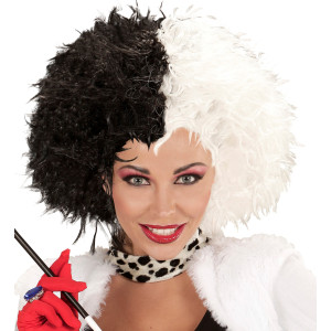 Parrucca Donna Carnevale Halloween Demonia Crudelia | Pelusciamo Store